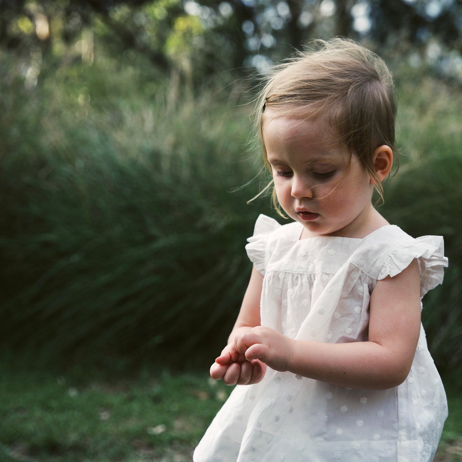 mummy's helper apron top - ivory daisy voile