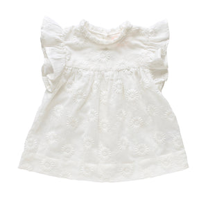 IVORY EMBROIDERED DAISY SAKURA BLOUSE BY AUBRIE