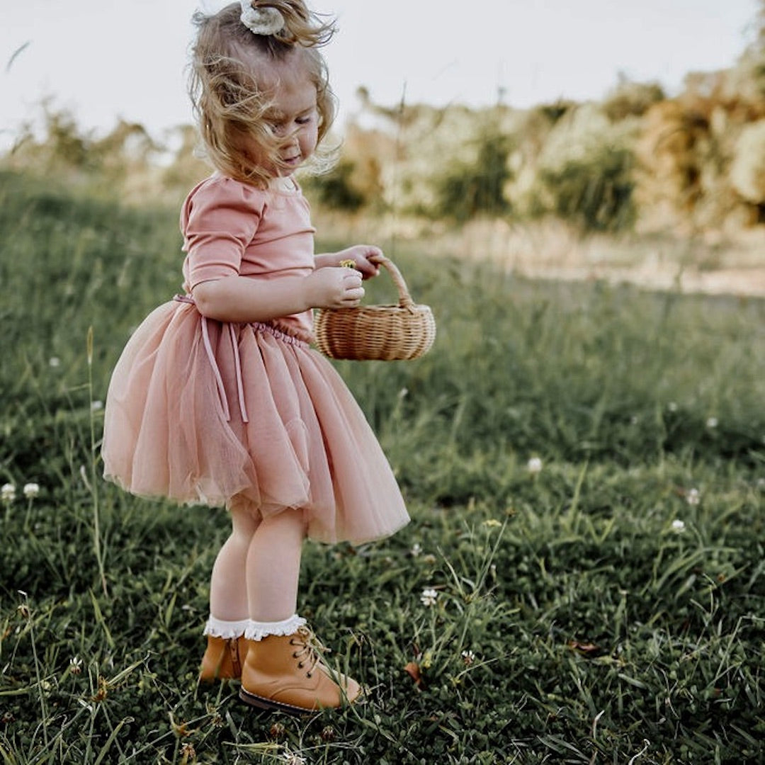 Popatu Little Girl's Ivory Tutu Dress