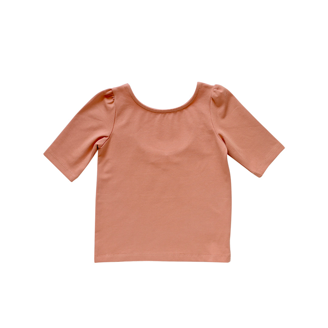 Terracotta Pima knit little girls top