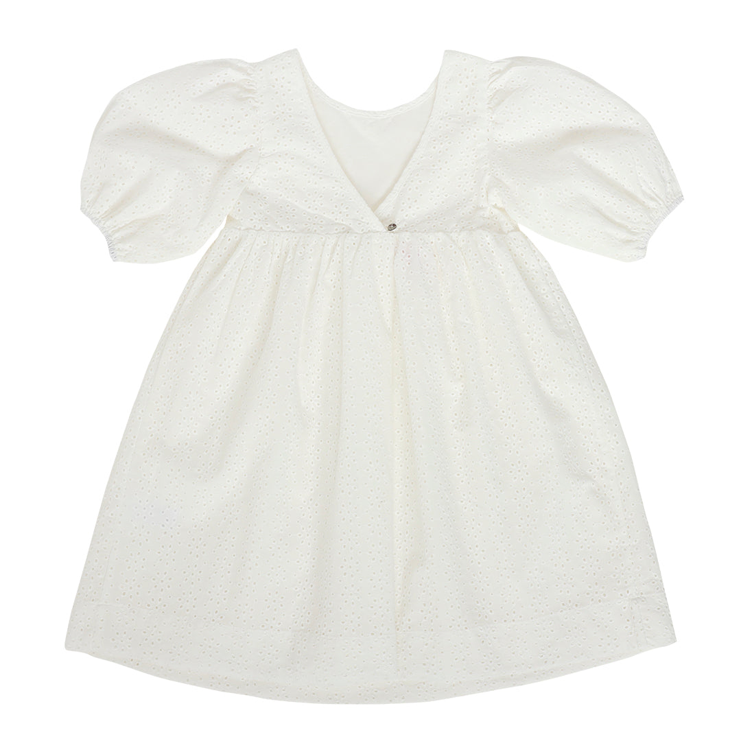 BACK VIEW OF IVORY VICTORIA FIRST COMMUNION DRESS