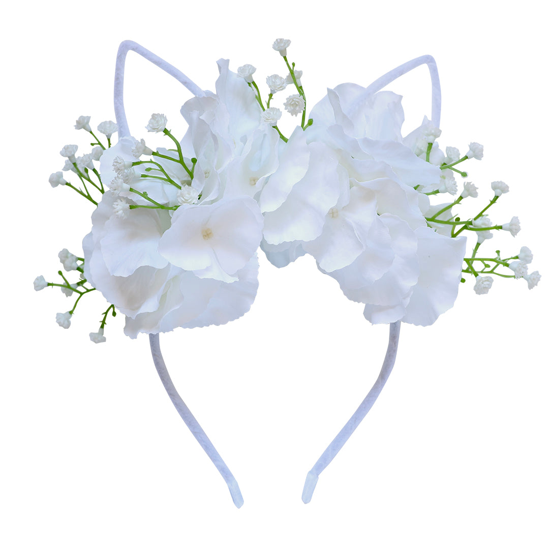 easter flower crown - white blooms
